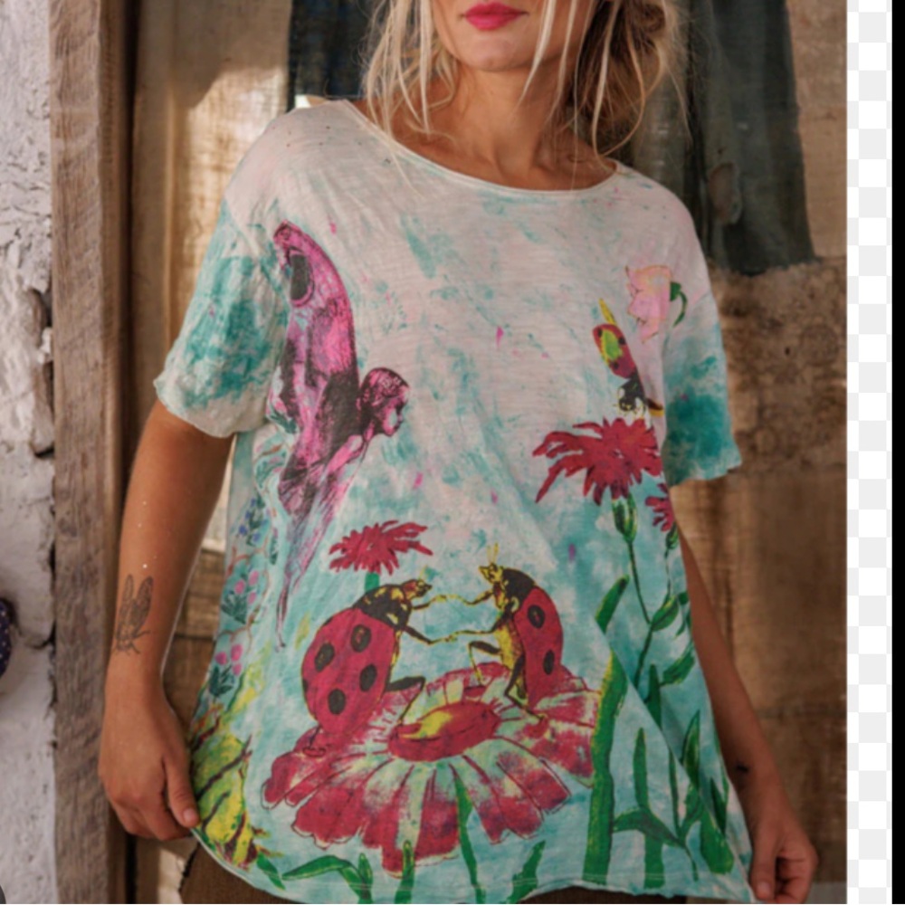 Magnolia Pearl Be My Ladybug Cotton Tee NWTNW OSFM